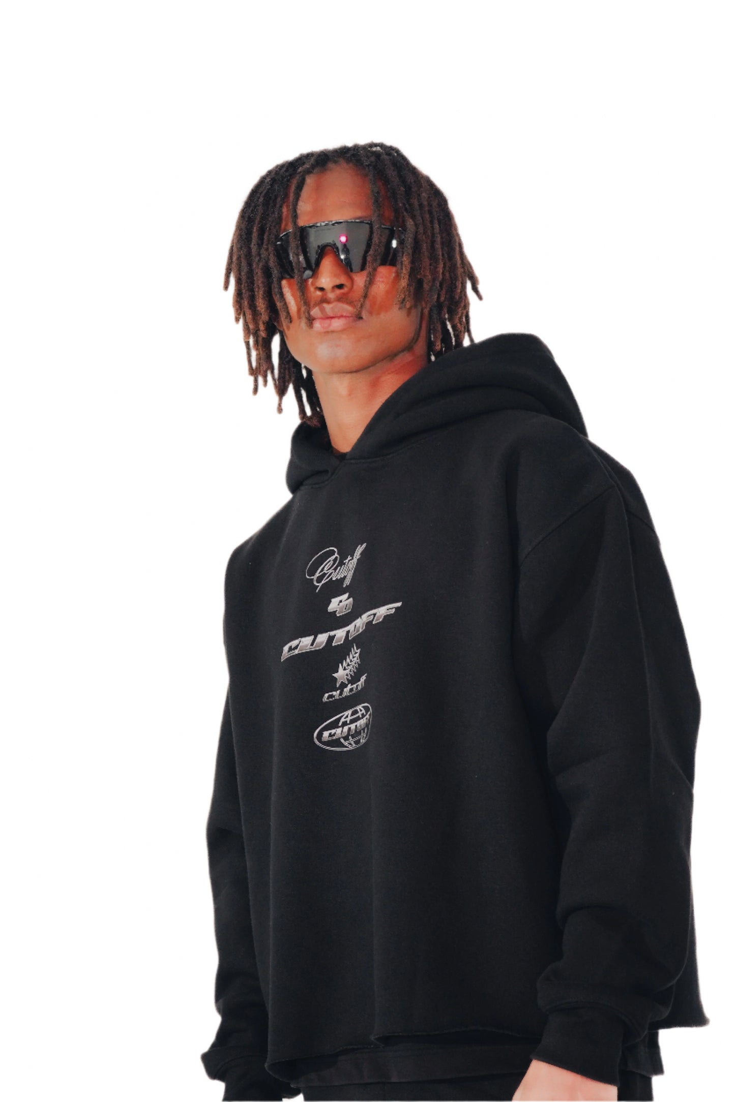 Multi-Logo Cropped Hoodie