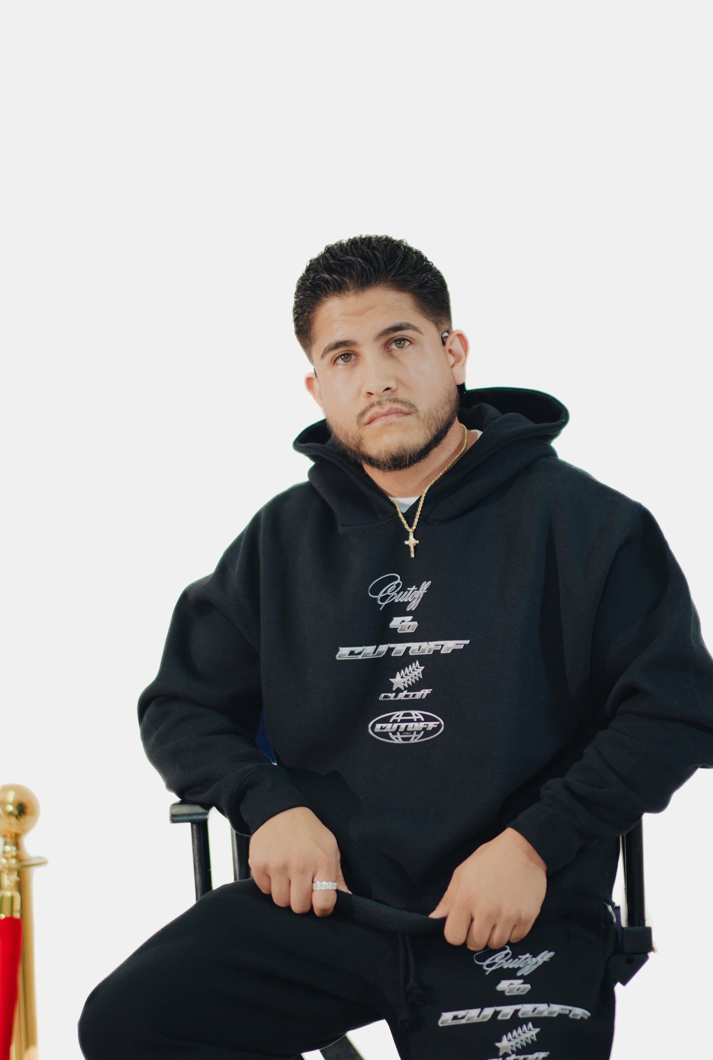 Multi-Logo Cropped Hoodie
