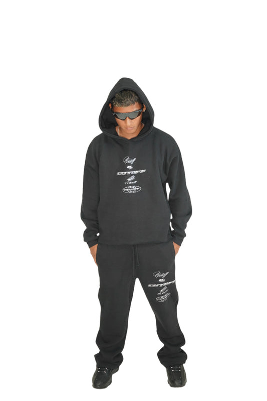 Multi-Logo Cropped Hoodie